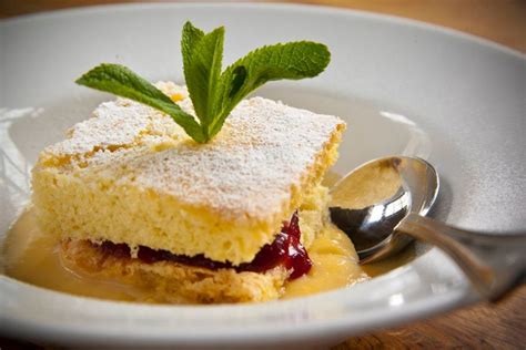 Victoria Sponge And Devon Custard At Bumpkin Desserts Victoria Sponge