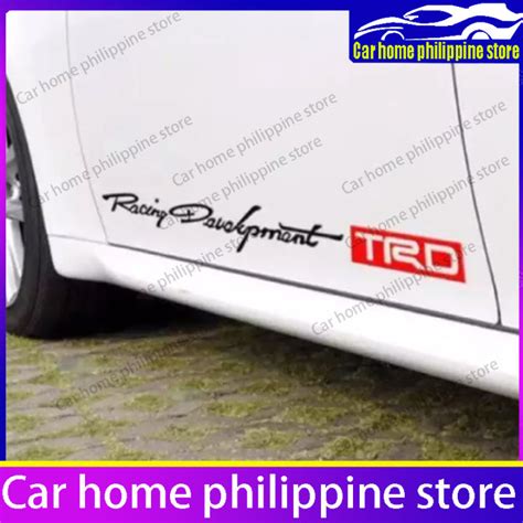 Trd Pcs Car Toyota Racing Development Sticker Decalsblack Redb