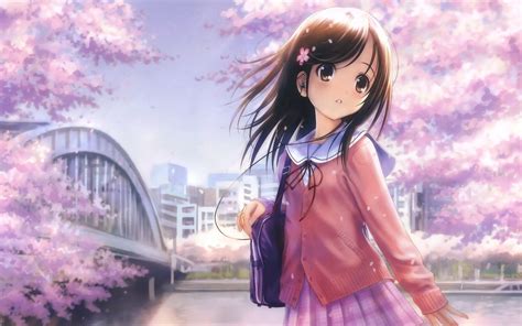 28 Cute Anime Girls Wallpapers Wallpapersafari