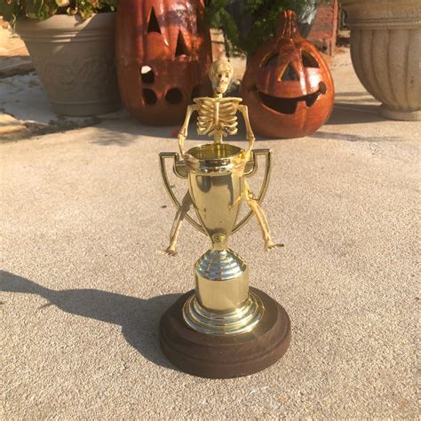Halloween Skeleton Party Trophy Award Or Centerpiece Trophy Etsy New
