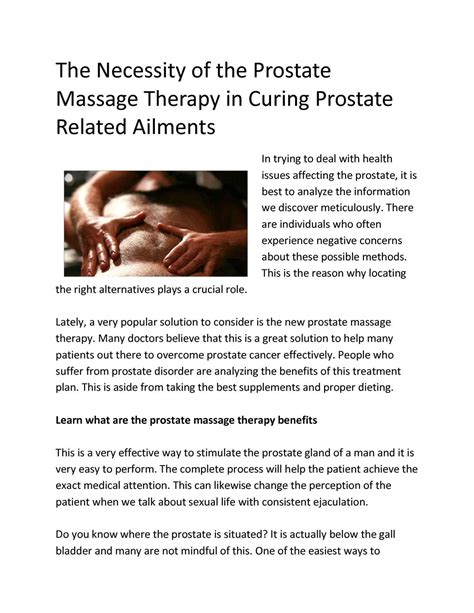 Prostate Massage Therapy Definition Types And Risks Kienitvc Ac Ke