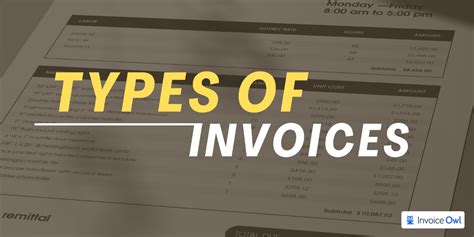 Types Of Invoices That Every Business Must Know Invoiceowl