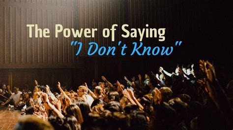 The Power Of Saying I Dont Know Jacob Morgan Best Selling Author