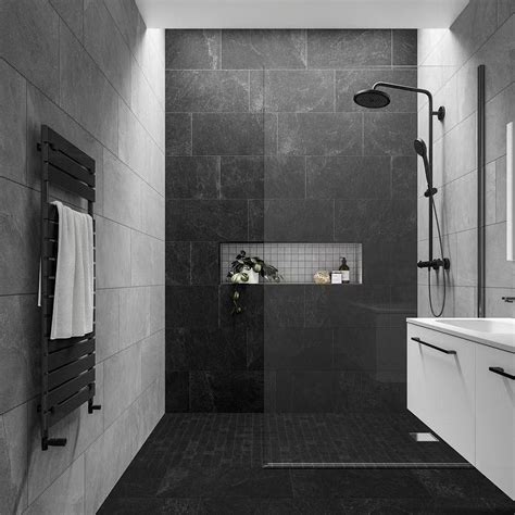 12 Black Tile Bathroom Floor Ideas Kolo Magazine
