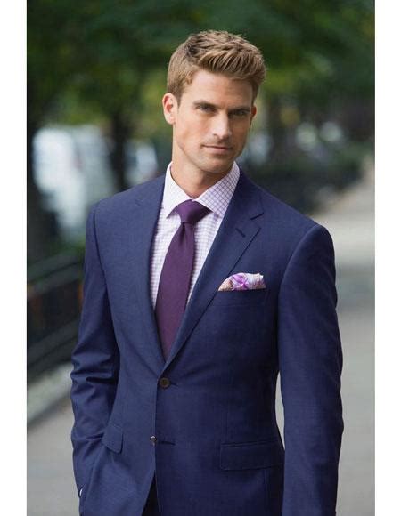 Purple Slim Fit Wool Suit Slim Fit Peak Lapel Two Button Suit Men Suits ~ Wedding Suit ~ Three