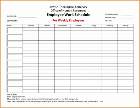 Employee Schedule Templates 11 Free Printable Word Excel Amp Pdf Riset