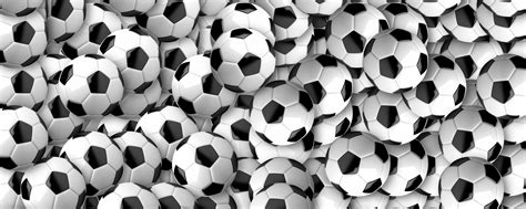 Download Wallpaper 2560x1024 Soccer Balls Football Texture Many