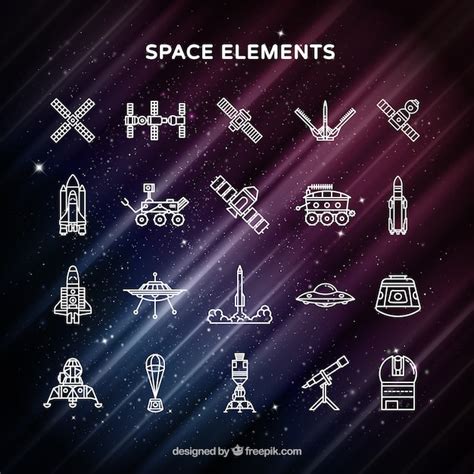 Space Elements Vector Premium Download