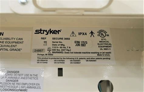 Stryker Secure Ii 3002 Med−surg Electric Surgical Hospital