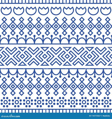 Seamless Pattern Inspired By Scandinavian Finnish Folk Art Nordic