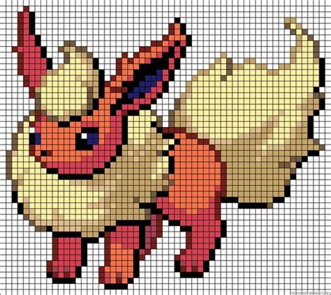 Eevee Pixel Art Grid 100 X 100 Eevee Pixel Perler Bead Patterns Pattern