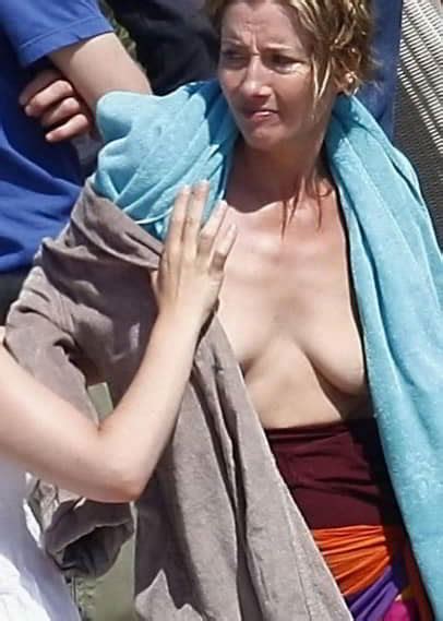 Emma Thompson Topless On The Set Of The Love Punch