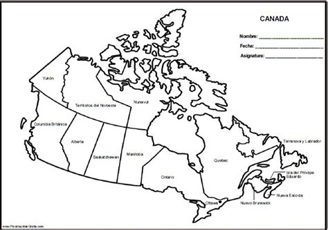 Laminas Para Colorear Coloring Pages Mapa Y Bandera De Canada Para Dibujar Pintar Colorear