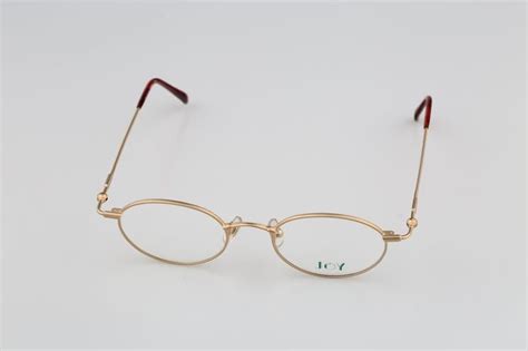 Joy G 212 Vintage 90s Gold Small Oval Eyeglasses Frames Mens Etsy In