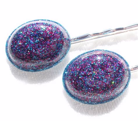 Sparkle And Shine Bobby Pins Glitter And Resin Etsy