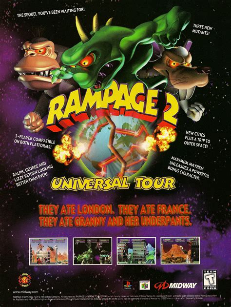 Rampage Video Game History Timeline Kaiju Disaster Miscrave