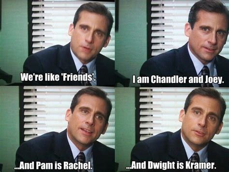 The Office Michael Is Chandler And Joey Office Humor Funny Shows