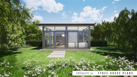Modern All Glass Home 2 Bedrooms Tyree House Plans Modern Style