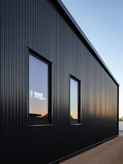 Black Corrugated Metal Siding Black House Exterior Corrugated Metal