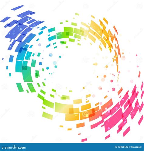 Abstract Geometric Colorful Circular Background Stock Vector