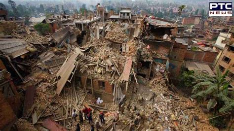 Nepal Earthquake Houses Flattened Building Collapsed People Terrified Massive Earthquake