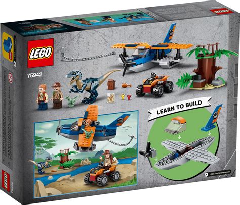 Buy Lego Jurassic World Velociraptor Biplane Rescue Mission 75942 Dinosaur Building Set For