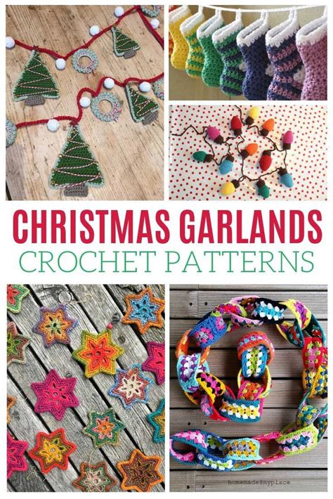 these christmas garlands are beautiful and all of the crochet patterns are free crochet