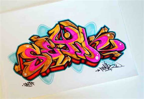 Graffiti Syles Font Setik Graffiti Text On Paper 5 Graffiti Blackbook