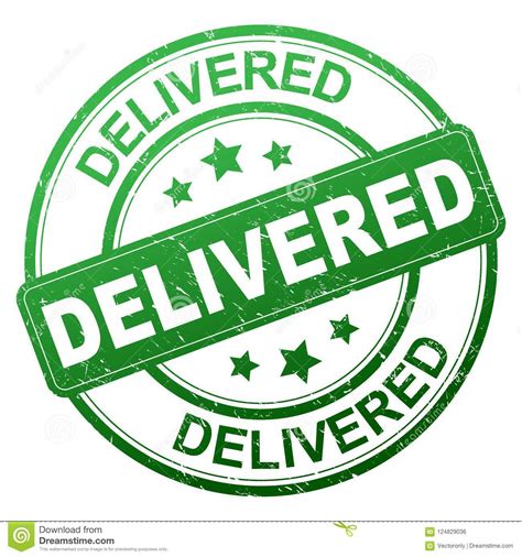 Delivered stamp stock vector. Illustration of delivered - 124829036