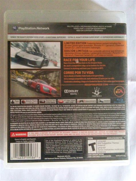 Need For Speed The Run Ps3 Playstation 3 Nfs Trqs 34900 En Mercado