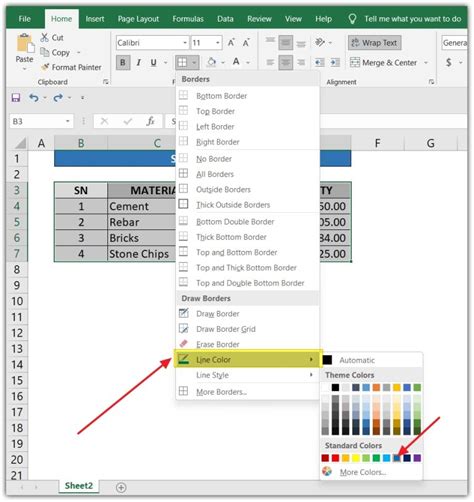 How To Change Border Color In Excel Excelwrap