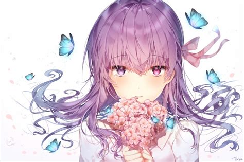 Wallpaper Matou Sakura Purple Hair Crying Tears Fate Stay Night