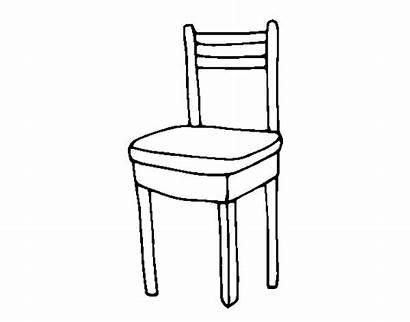 Chair Coloring Template Coloringcrew Colorear Pages