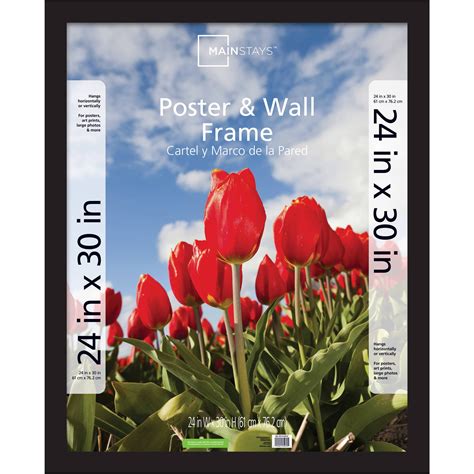 Mainstays 24x30 Wide Gallery Poster And Picture Frame Black Walmart