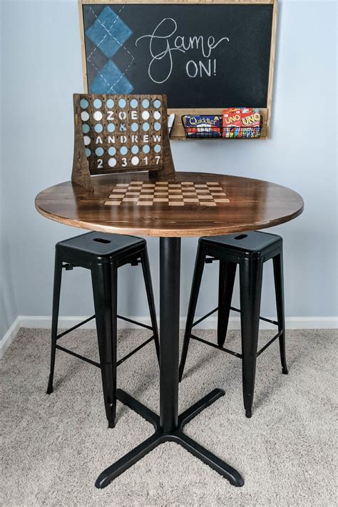 Round table with aluminium table top (ø 80 h 105). DIY Round High Top Table