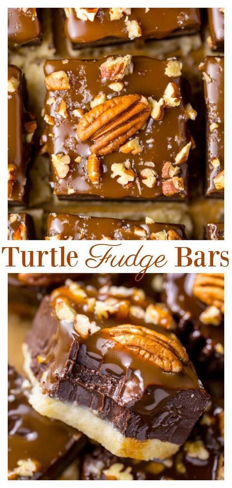 Salted Caramel Turtle Fudge Bars Are So Easy To Make In 2020 Dessert