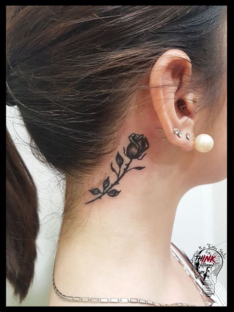 Discover 70 Rose Tattoo On Back Of Neck Best Incdgdbentre