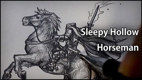 0016 Movie Sleepy Hollow Headless Horseman Drawing Pencil Drawing