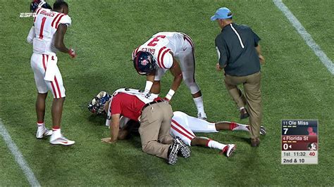 Ole Miss Cb Ken Webster Rb Eric Swinney Exit With Knee Injuries 6abc