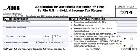 How To Fill Out Irs Form 4868