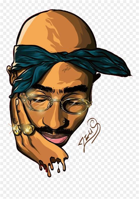 Download Rapper Vector Tupac Shakur Vector Cartoon Tupac Clipart 762880 Pinclipart