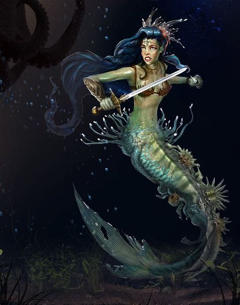 mermaid warrior sirenas y tritones sirenas hadas