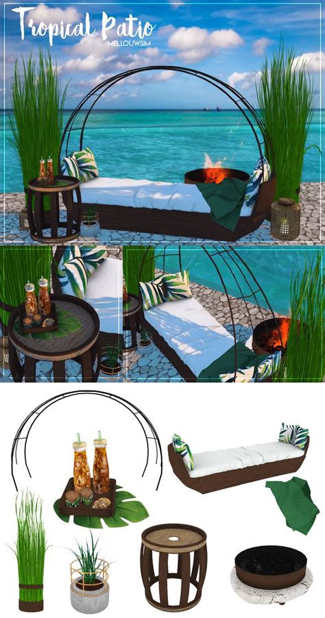 Tropical Patio Tropical Patio Sims 4 Cc Furniture The Sims 4 Packs