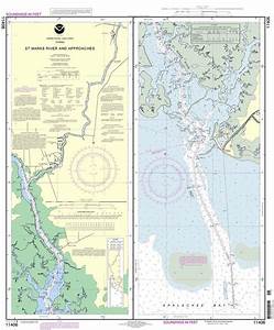 Noaa Nautical Chart 11406 St Marks River And Approaches Nautical