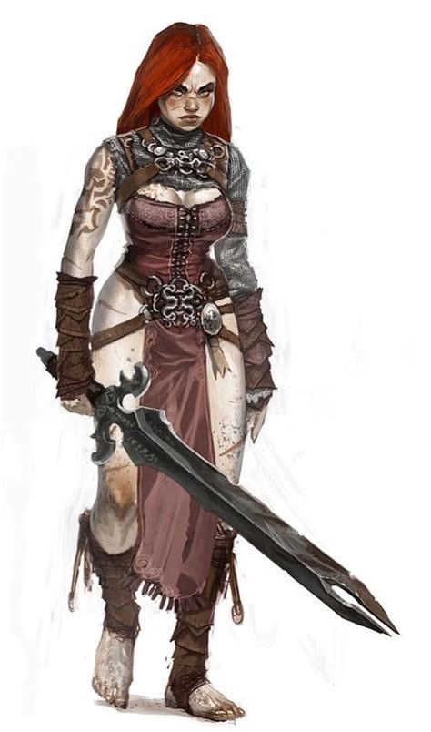 Female Barbarian Pathfinder Rpg Pfrpg Dnd Dandd D20 Fantasy Barbarian