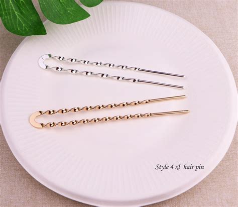 Brass Hair Pin Collection French Hair Pin Brass Hair Fork Etsy