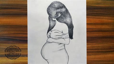 how to draw a pregnant woman pencil sketch very easy safe motherhood day special drawing
