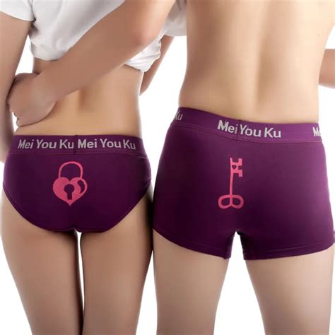 2017 sexy couple underwear panties women panties female comfortable underwear mid rise cp man