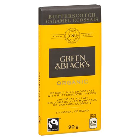 Green Blacks Organic Milk Chocolate With Butterscotch Pieces Bar