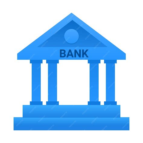 Premium Vector Bank Icon On White Background